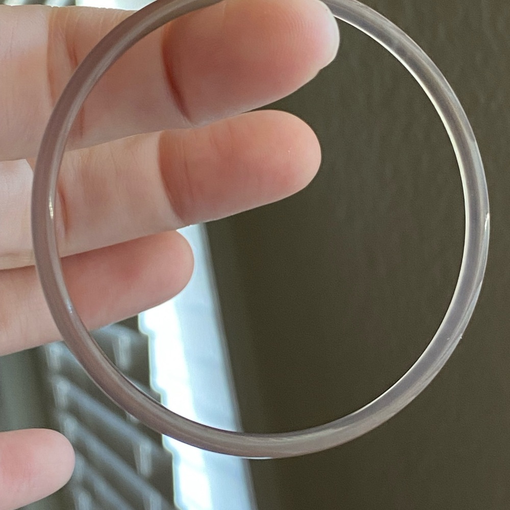 Lavender Chalcedony Ding Dong Bangle 59mm Lightweight Stacking Bracelet